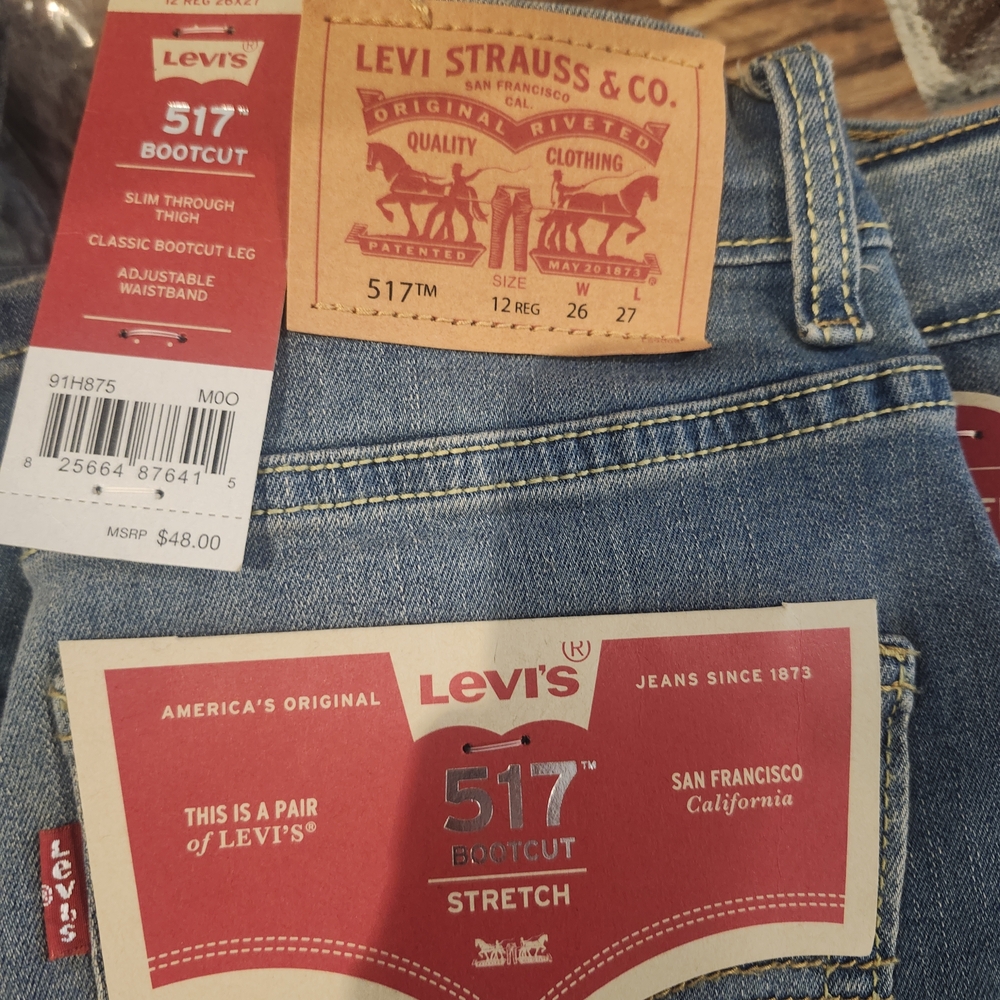 3 Pair Levi's 517 Bootcut Jeans NEW